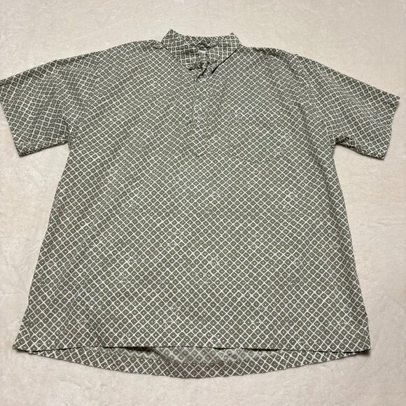 Manaola Other - Manaloa Mens Aloha Pullover Hawaiian Short Sleeve Shirt 3XL Tan ‘UPENA